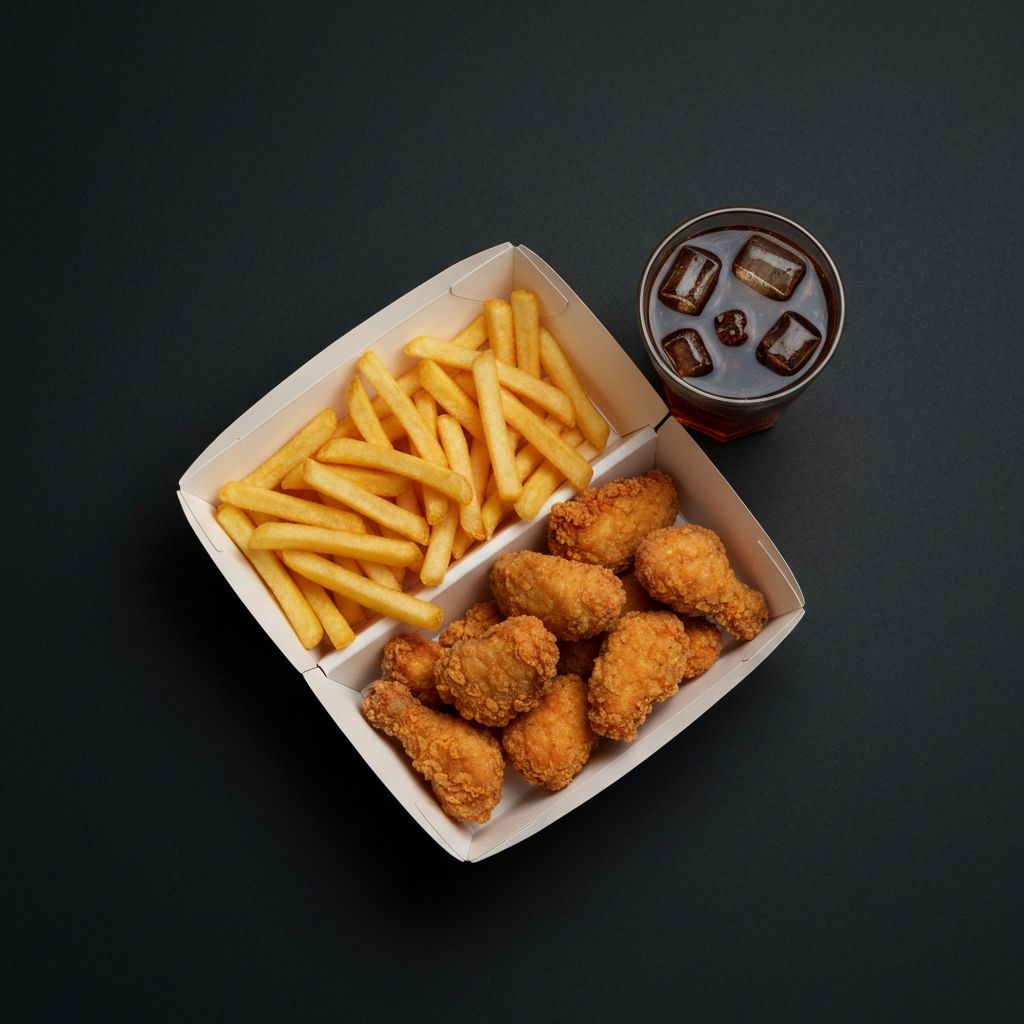 Box menu s kurčaťom a hranolkami